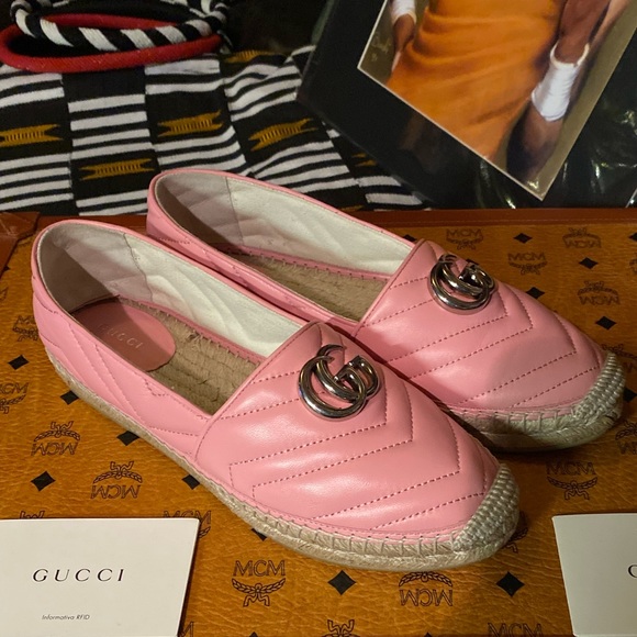 Gucci Shoes - AUTHENTIC GUCCI ‘Charlotte’ Espadrille GG Quilted Matelassé, 39